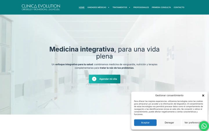 Screenshot of clinicaevolution.es