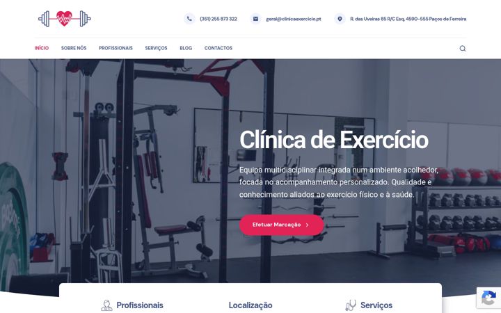Ekrano kopija clinicaexercicio.pt