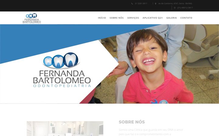 Screenshot of clinicafernandabartolomeo.com.br