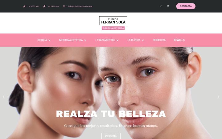 Screenshot of clinicaferransola.com