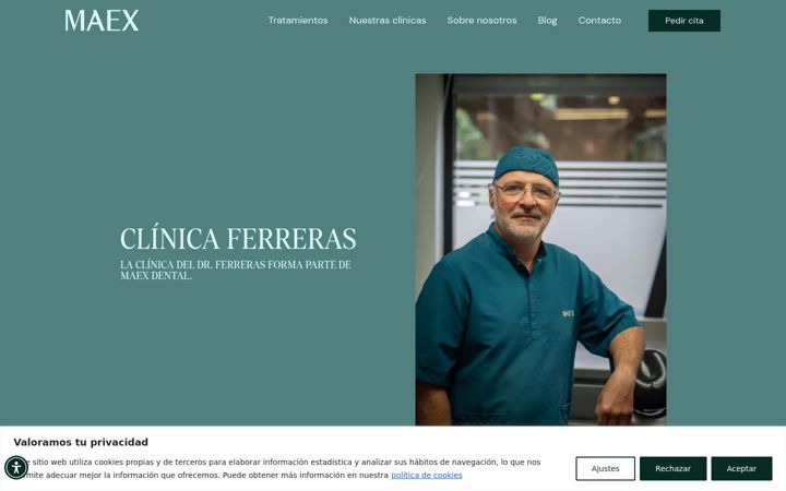Screenshot of clinicaferreras.com