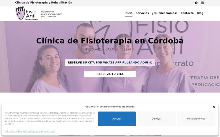 Screenshot of clinicafisioagil.es