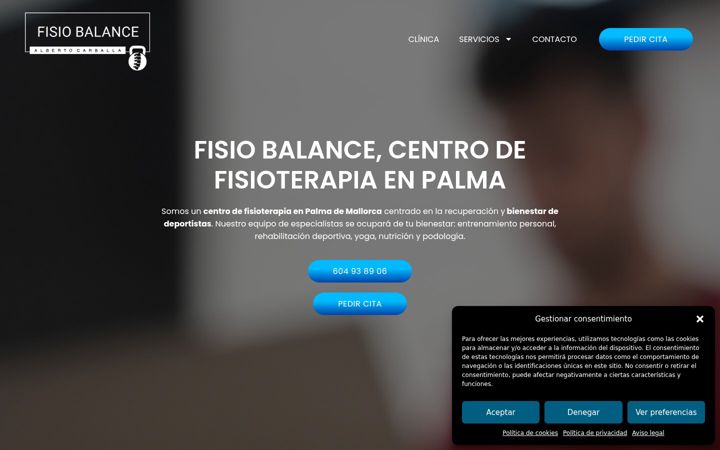 Ekrānuzņēmums no clinicafisiobalance.es