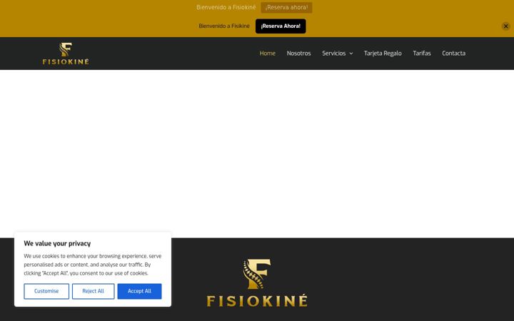Ekrānuzņēmums no clinicafisiokine.es