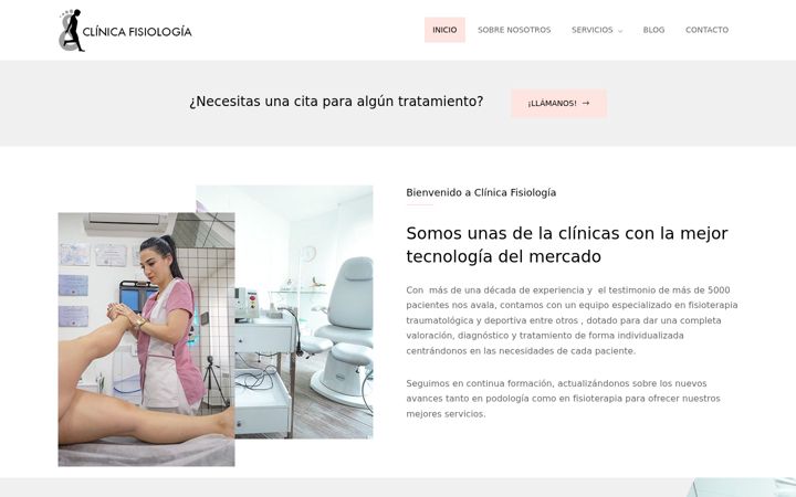 Screenshot of clinicafisiologia.com