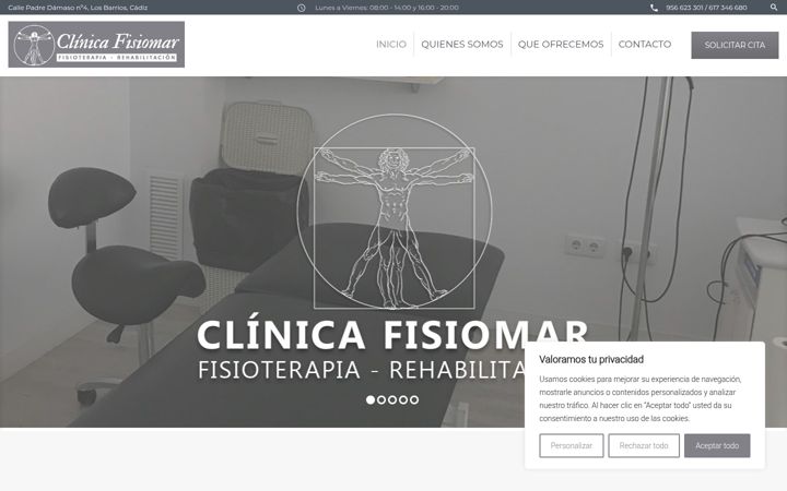 Screenshot of clinicafisiomar.es