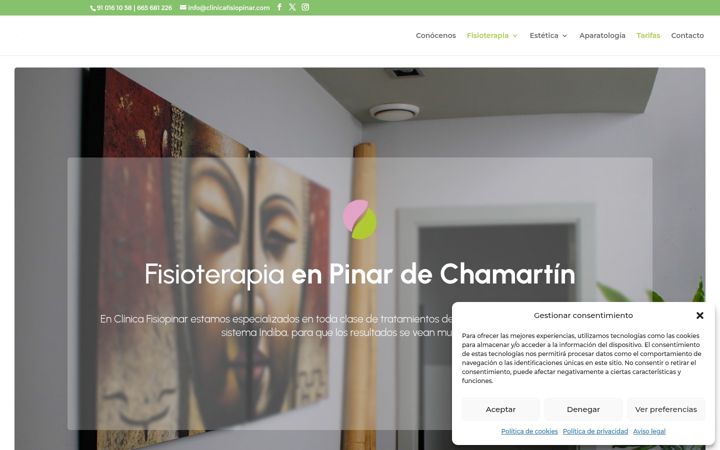 Screenshot of clinicafisiopinar.com