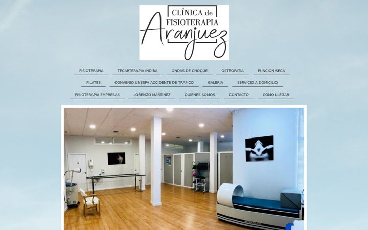 Screenshot of clinicafisioterapiadearanjuez.com