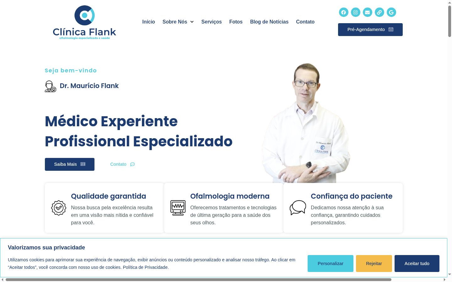 Screenshot del banner di consenso mostrato prima di qualsiasi interazione