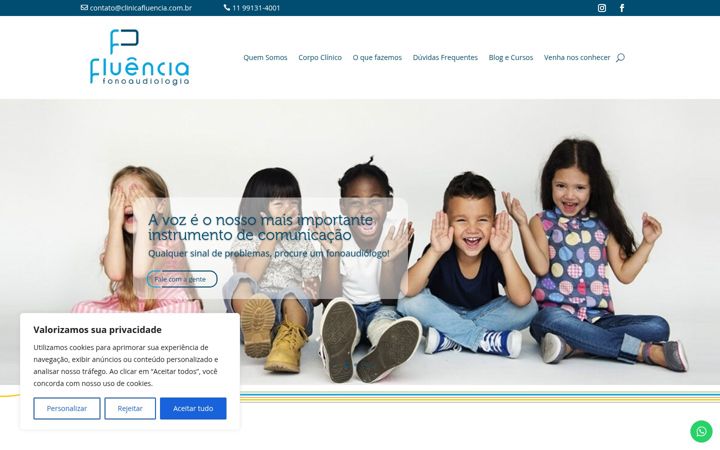 Screenshot di clinicafluencia.com.br