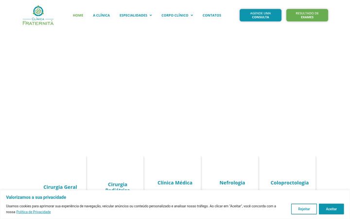 Screenshot of clinicafraternita.com.br