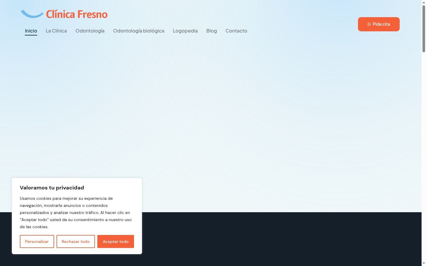 Screenshot van de toestemmingsbanner zoals getoond vóór enige interactie