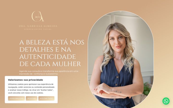Screenshot of clinicagabrielaalmeida.com.br