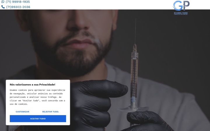 Screenshot di clinicagabrielpassos.com.br