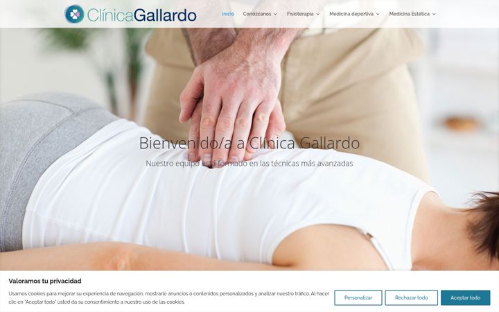 Screenshot of clinicagallardo.com
