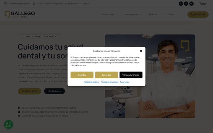 Screenshot di clinicagallego.net