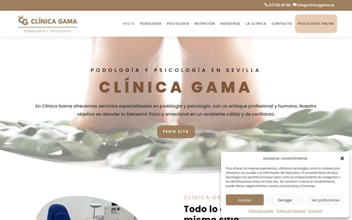 Ekrānuzņēmums no clinicagama.es