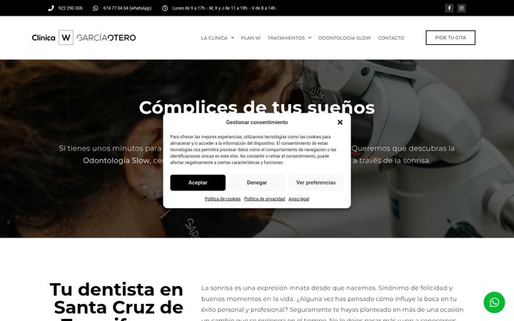 Screenshot of clinicagarciaotero.com