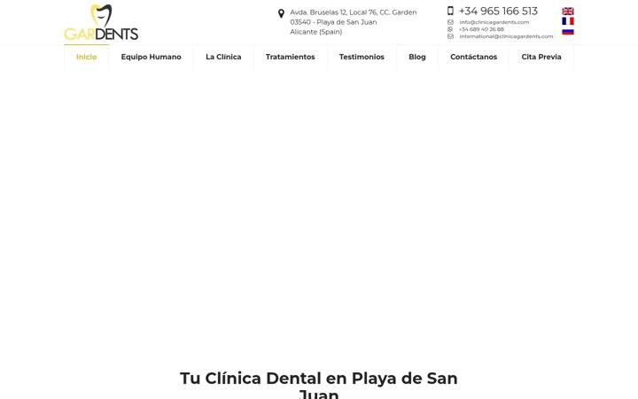 Screenshot of clinicagardents.com