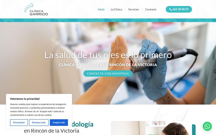 Screenshot of clinicagarrido.com