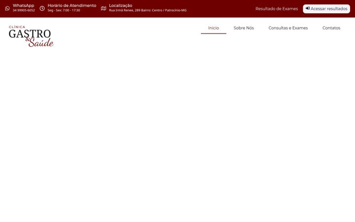Screenshot of clinicagastroesaude.com.br