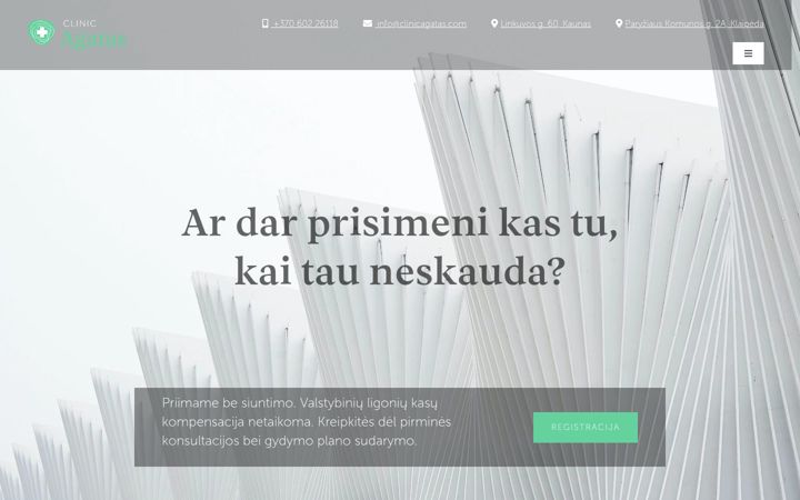 Screenshot of clinicagatas.com