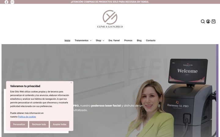 Screenshot of clinicagiangreco.com