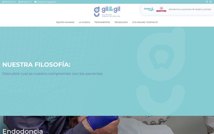 Screenshot of clinicagilygil.es