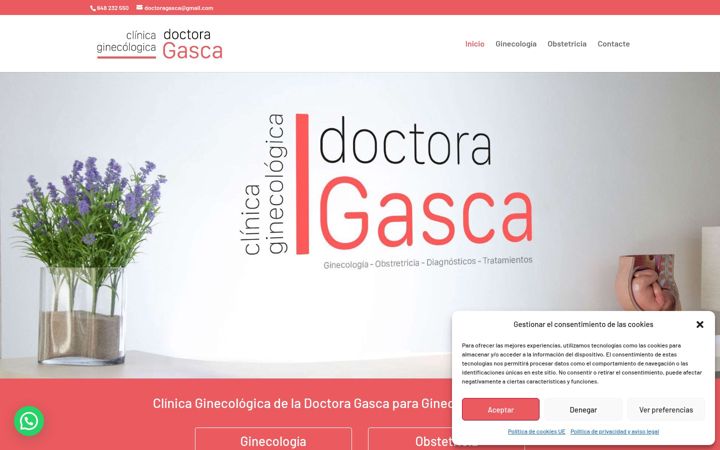 Screenshot of clinicaginecologicadoctoragasca.com