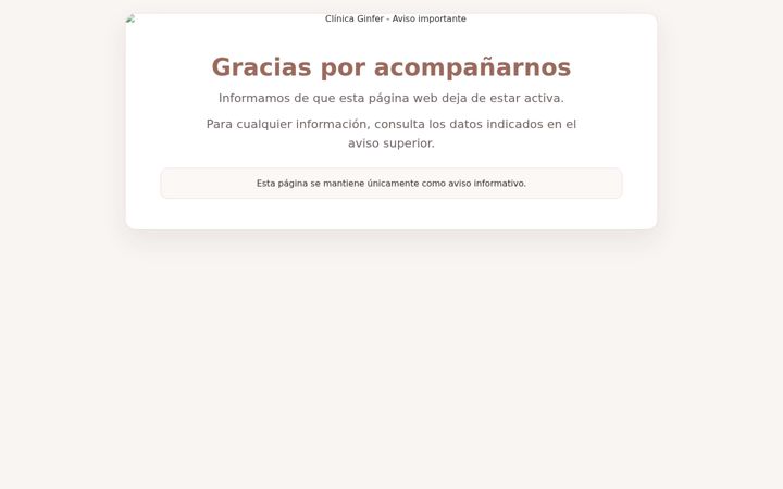 Screenshot of clinicaginecologicaginfer.com