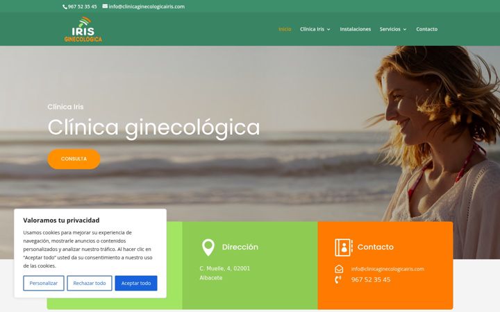 Screenshot of clinicaginecologicairis.com