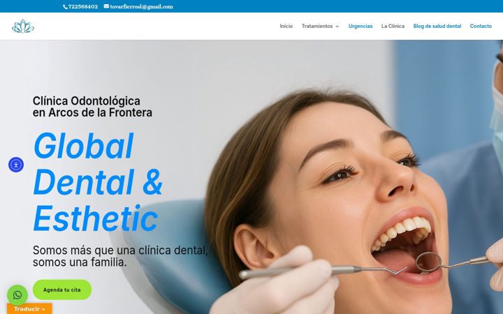 Snímek obrazovky clinicaglobaldental.es