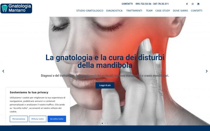 Skærmbillede af clinicagnatologicacatania.it