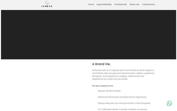 Kuvakaappaus sivustosta clinicagrandvie.com.br