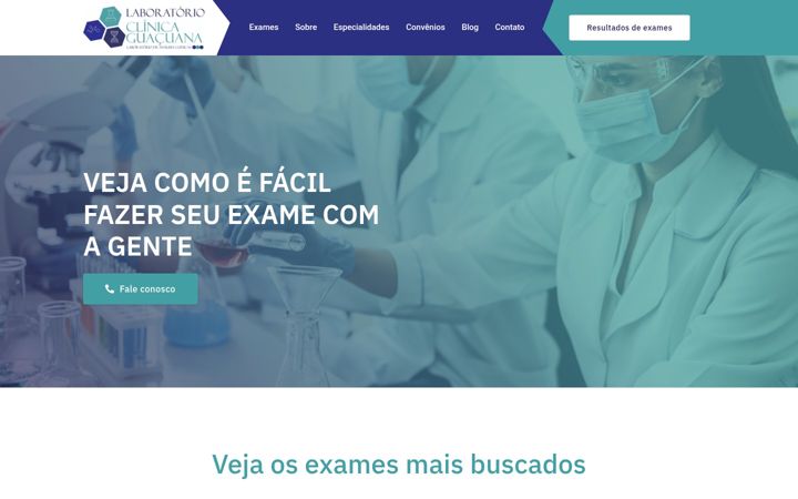 Screenshot of clinicaguacuana.com.br