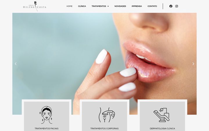 Screenshot of clinicahelenacosta.com.br