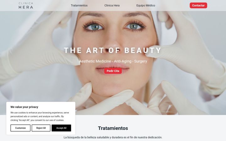 Screenshot of clinicahera.es