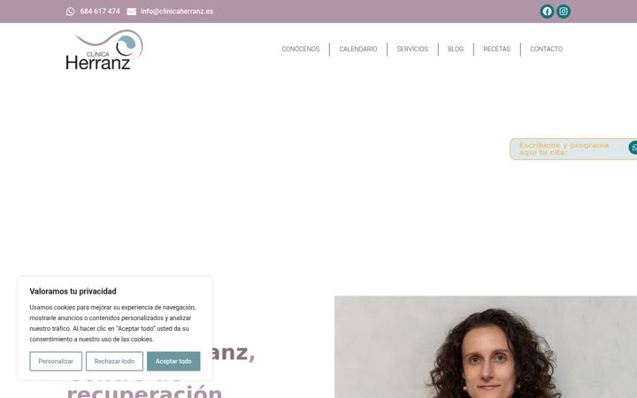 Screenshot of clinicaherranz.es
