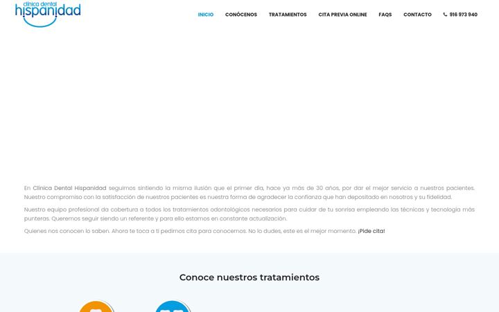 Screenshot of clinicahispanidad.es
