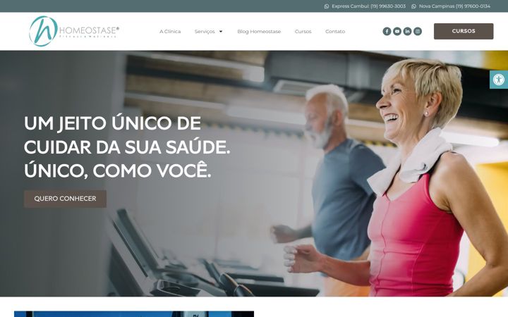Skärmbild av clinicahomeostase.com.br
