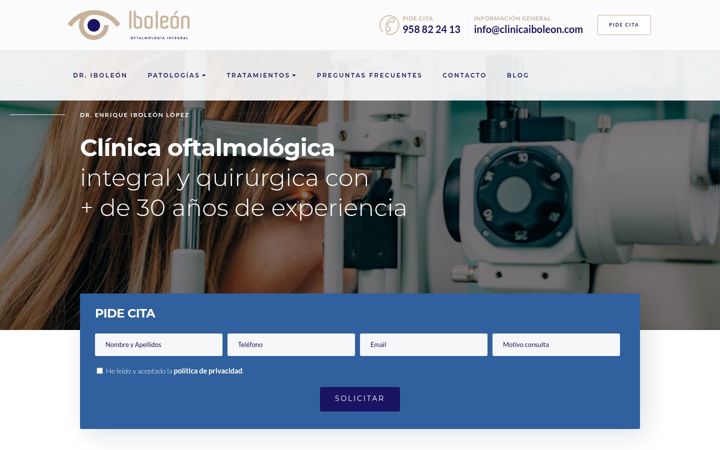 Screenshot of clinicaiboleon.com