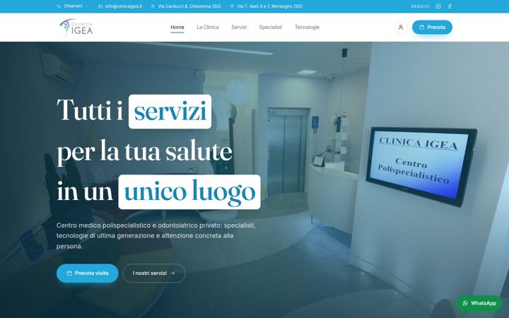 Skærmbillede af clinicaigea.it