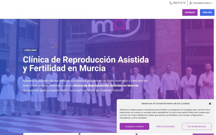 Screenshot of clinicaimar.com