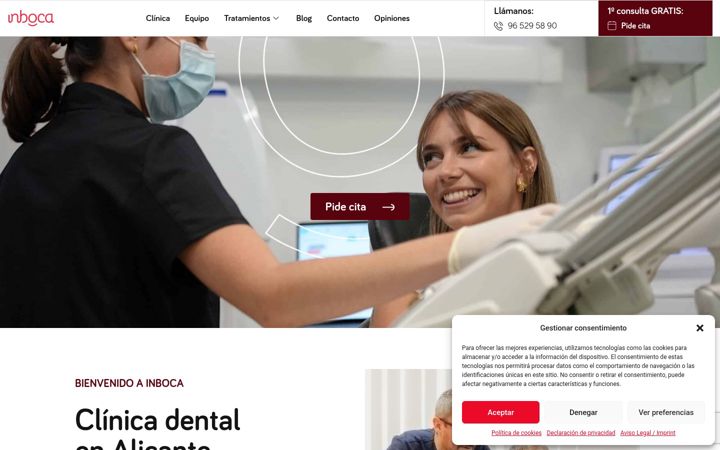 Screenshot of clinicainboca.es