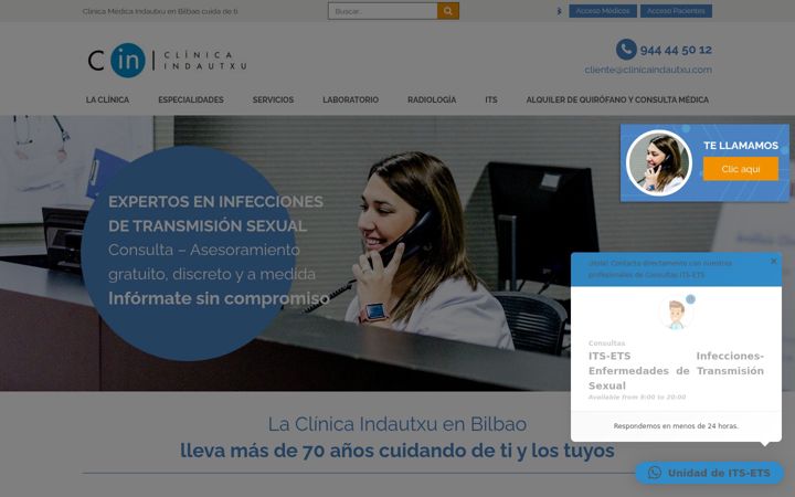 Screenshot of clinicaindautxu.com