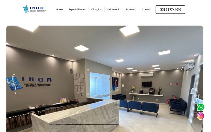 Skärmbild av clinicainor.com.br