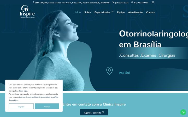 Screenshot of clinicainspire.com.br