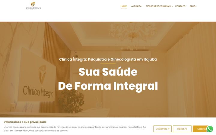 Screenshot di clinicaintegraitajuba.com.br