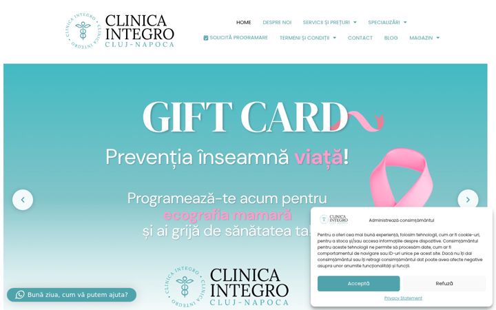Skjermbilde av clinicaintegro.ro