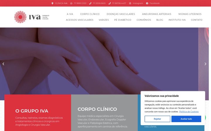 Screenshot di clinicaiva.com.br